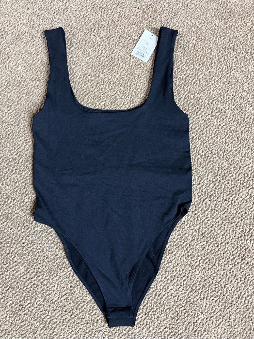 a new day Black Scoop Neck One-Piece